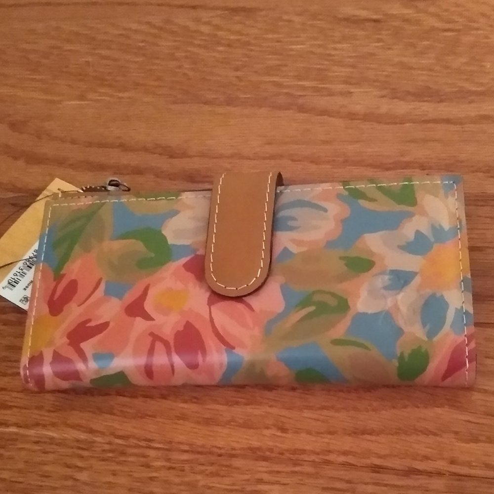 Bifold Leather Wallet, Citrus Rose by Patricia Nash